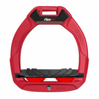 Flex-on Safe On Junior Stirrup Irons Red Black Red
