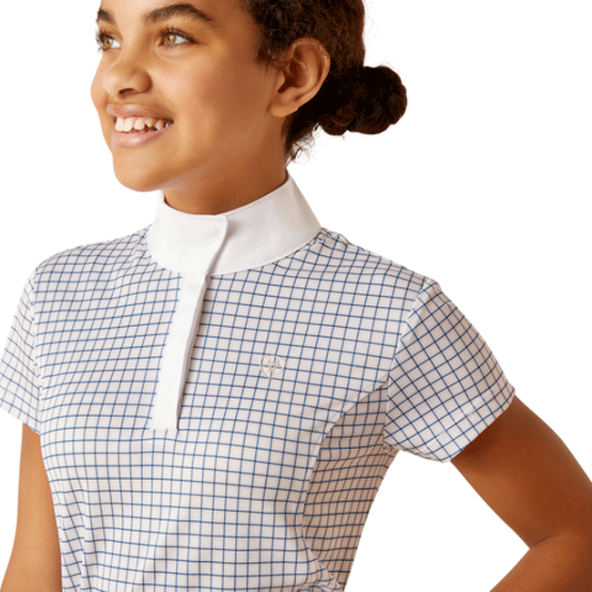 Ariat Youth Aptos Short Sleeve Show Shirt Blushing Rose Check