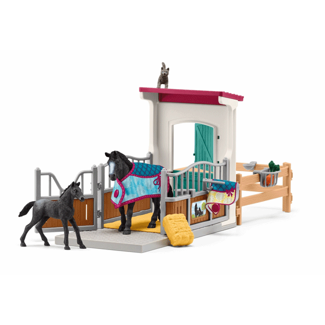 Schleich Horse Club Horse Box With Mare And Foal