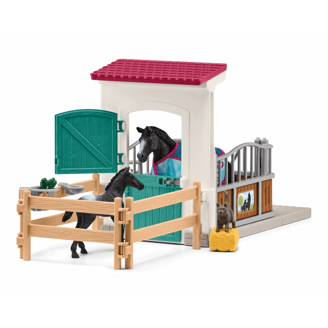 Schleich Horse Club Horse Box With Mare And Foal - Image 2