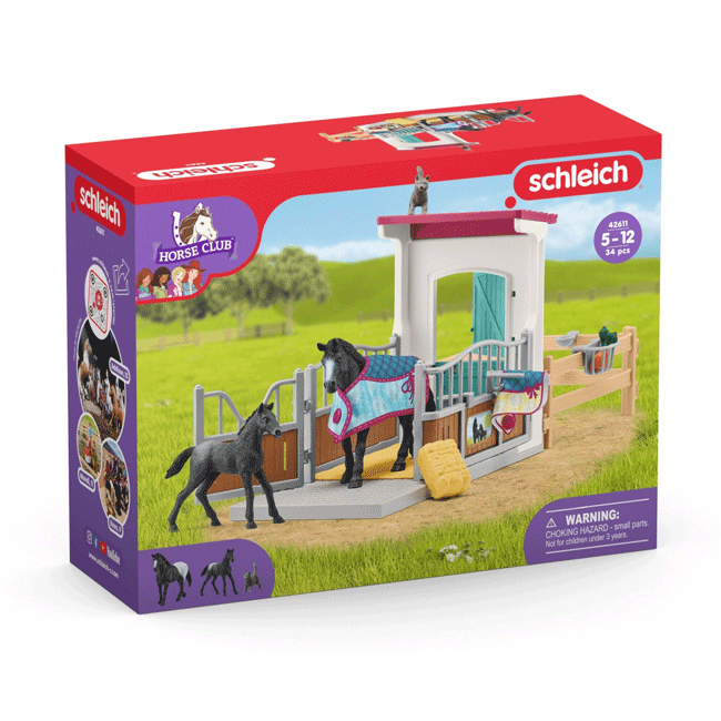 Schleich Horse Club Horse Box With Mare And Foal - Image 3