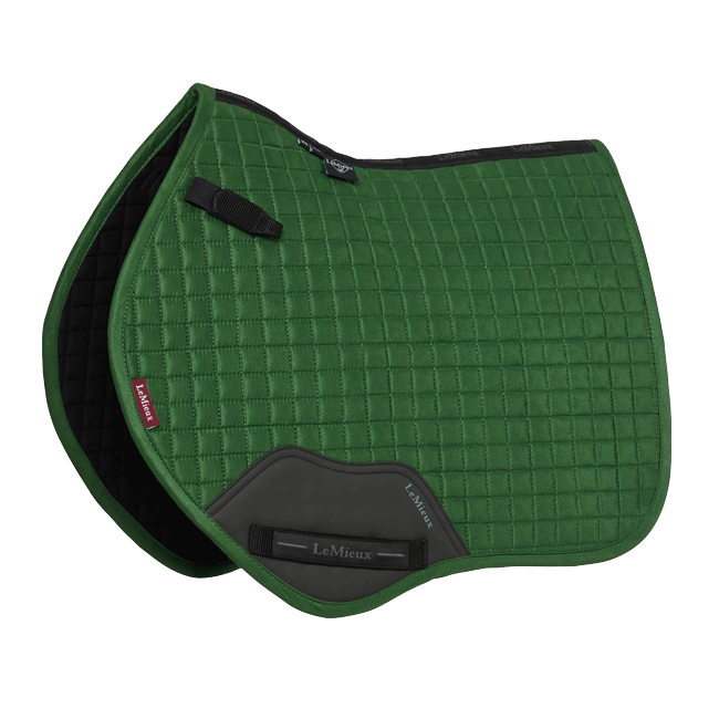 LeMieux Mini Suede Close Contact Square Hunter Green