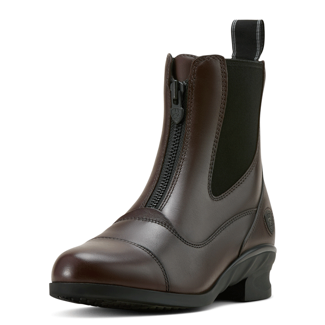 Ariat Ladies Heritage V Zip Jodhpur Boots - SC25 Brown Colour