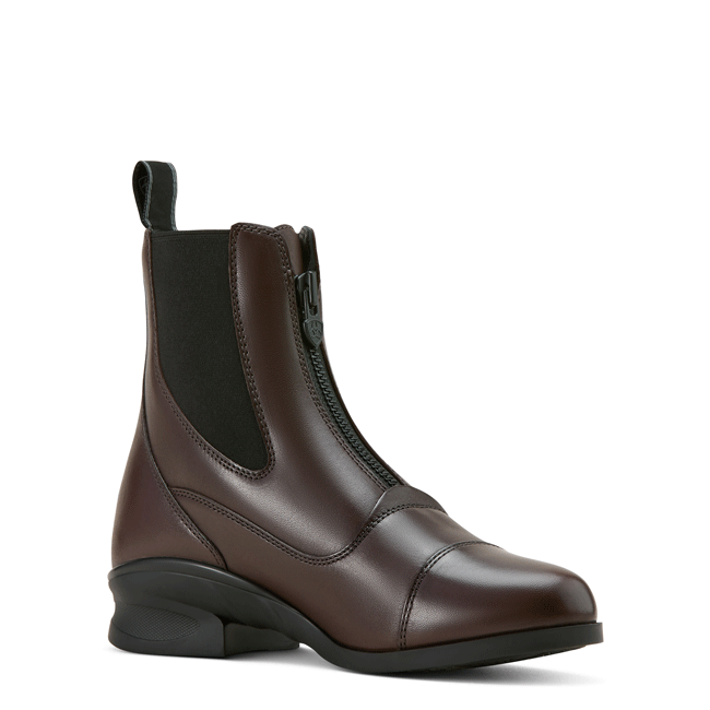 Ariat Ladies Heritage V Zip Jodhpur Boots Brown