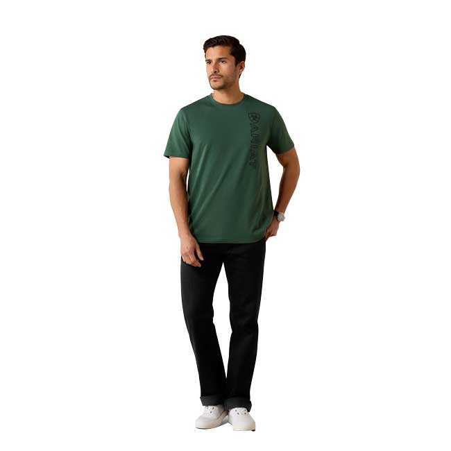 Ariat Mens Vertical Logo Short Sleeve T-Shirt - SS26 - Image 4