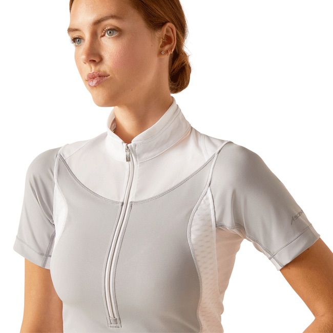 Ariat Ladies Ascent 1/4 Zip Short Sleeve Show Shirt - SS23 - Image 3
