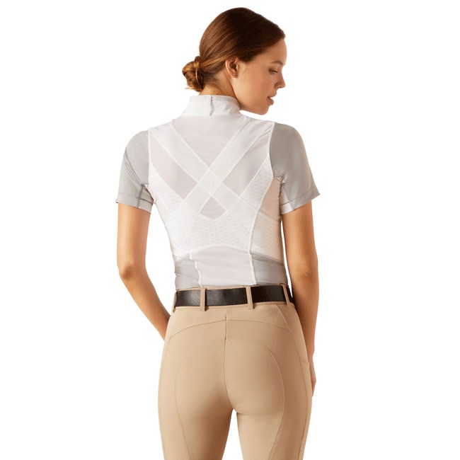 Ariat Ladies Ascent 1/4 Zip Short Sleeve Show Shirt - SS23 - Image 2