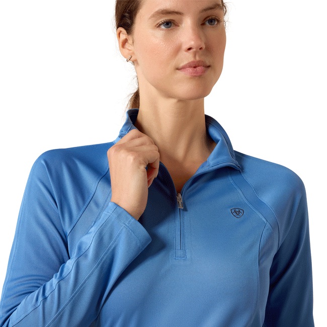 Ariat Ladies Sunstopper 3.0 1/4 Zip Long Sleeve Baselayer - Image 3