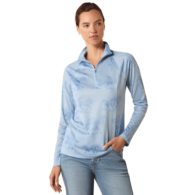 Ariat Ladies Sunstopper 3.0 1/4 Zip Long Sleeve Baselayer - Image 9
