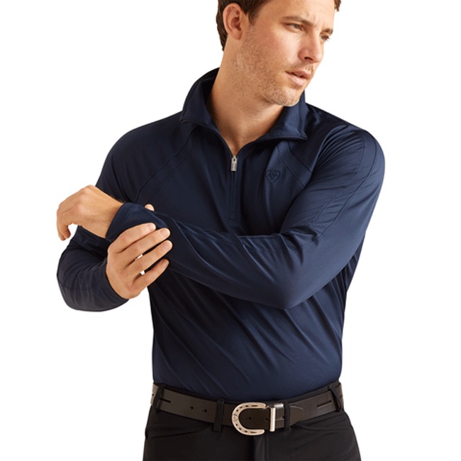 Ariat Mens Sunstopper 3.0 1/4 Zip Long Sleeve Baselayer - SS24 - Image 3